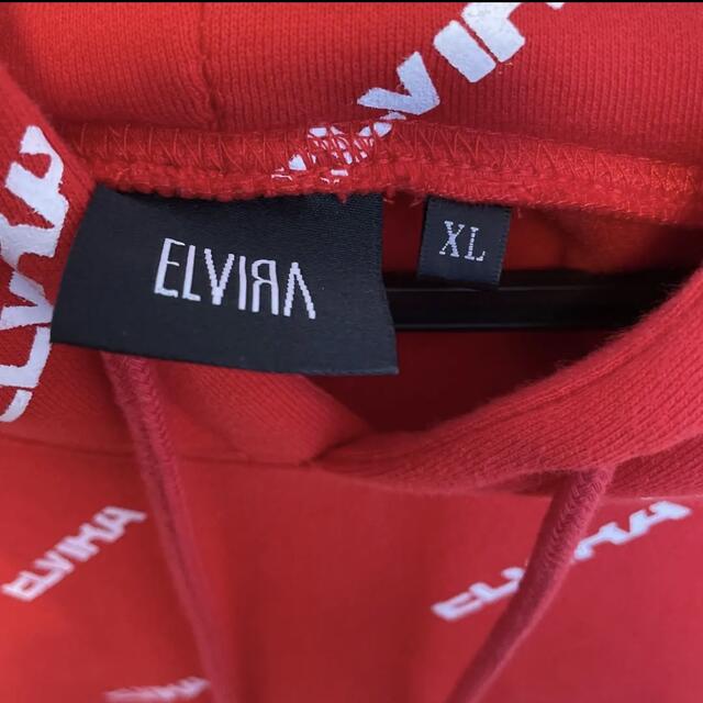ELVIA(エルヴィア)のエルビラ エルヴィラ 赤 パーカー フーディー ELVIRA メンズのトップス(パーカー)の商品写真