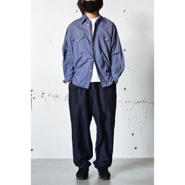 COMOLI 21ss ヨリ杢　シャツ　size3