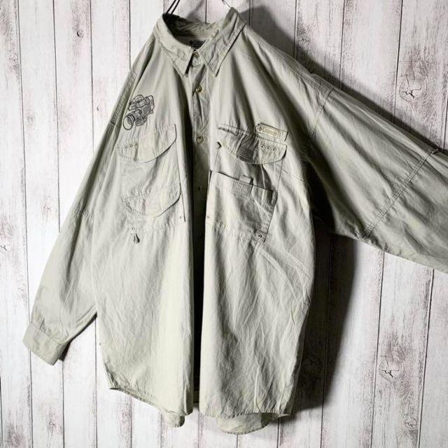 Columbia(コロンビア)の【XL 90s】コロンビア PFG 両面刺繍 タグロゴ フィッシングシャツ. メンズのトップス(シャツ)の商品写真