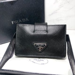 プラダ(PRADA)の【未使用激安】PRADA プラダ カードケース 名刺入れ サフィアーノ 三角ロゴ(名刺入れ/定期入れ)