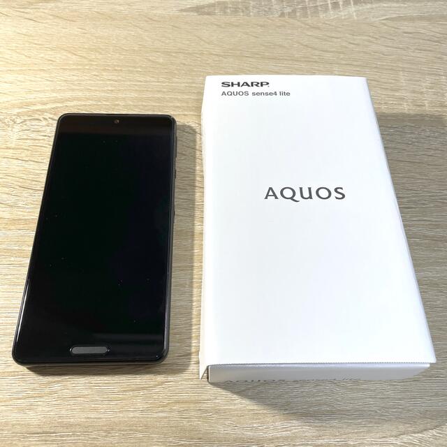 AQUOS(アクオス)のSHARP AQUOS sense4 lite 楽天版SIMフリー ブラック S スマホ/家電/カメラのスマートフォン/携帯電話(スマートフォン本体)の商品写真