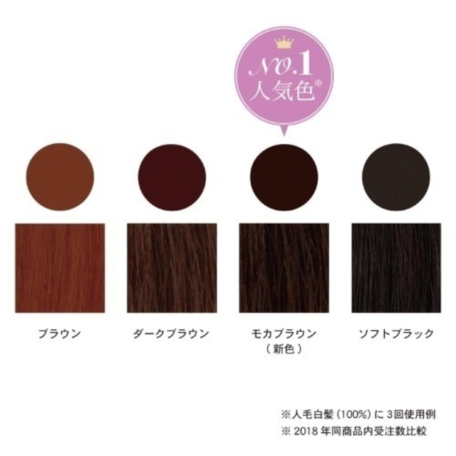 ルプルプ  ヘアカラートリートメント  モカブラウン × 3本 コスメ/美容のヘアケア/スタイリング(白髪染め)の商品写真