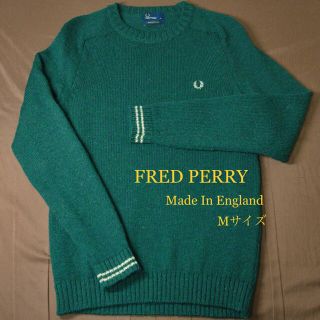 フレッドペリー(FRED PERRY)のFRED PERRY  ウールセーター ラグランスリーブ Mサイズ(ニット/セーター)