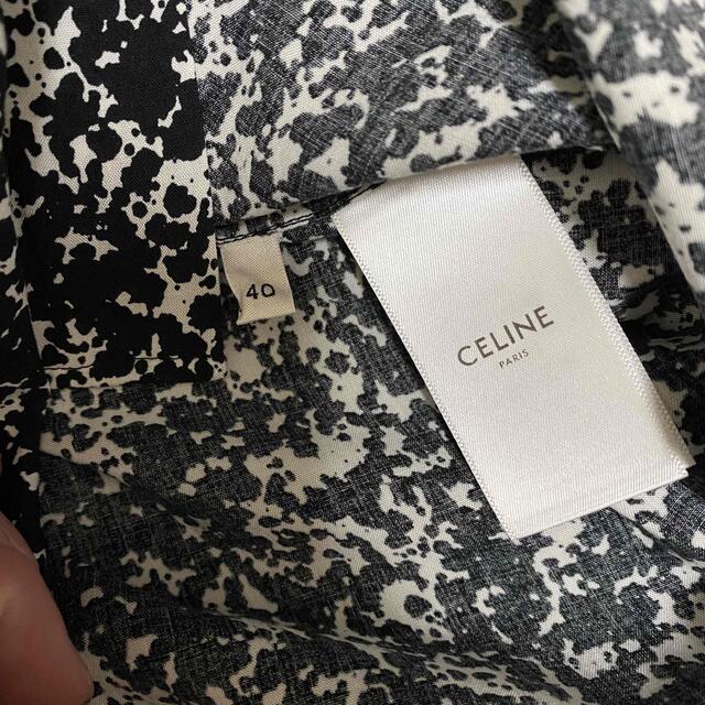 【新品】Celine セリーヌ マーブルプリント ビスコースシャツ