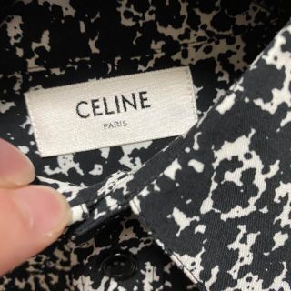 【新品】Celine セリーヌ マーブルプリント ビスコースシャツ