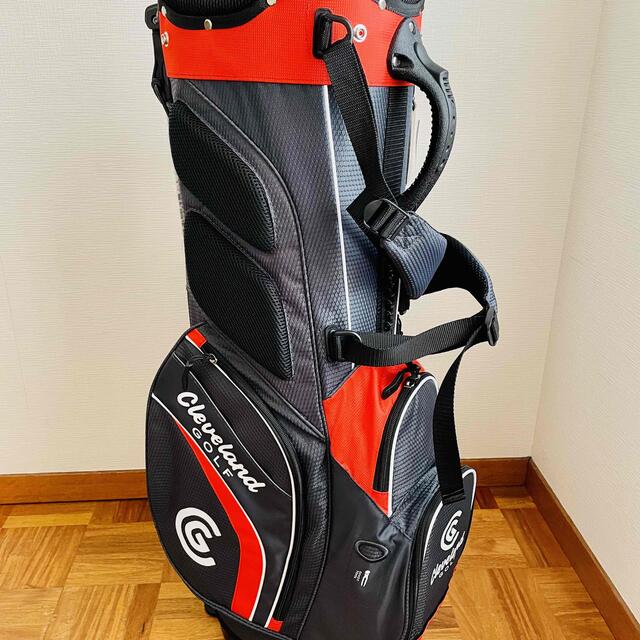 Cleveland Golf(クリーブランドゴルフ)のクリーブランド ◆ キャディバック ◆ 14分割 ◆ 赤黒 ◆ スタンドバッグ  スポーツ/アウトドアのゴルフ(バッグ)の商品写真