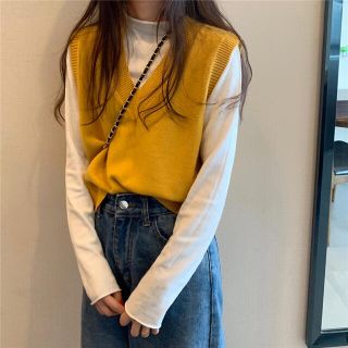 ザラ(ZARA)の【即発送可】スタイリッシュ♪Vネックニット トップス レディース韓国ファッション(ニット/セーター)