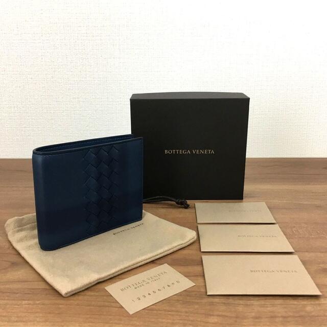 美品 BOTTEGA VENETA 札入れ ラムスキン ブルー系 172 enot.in.ua
