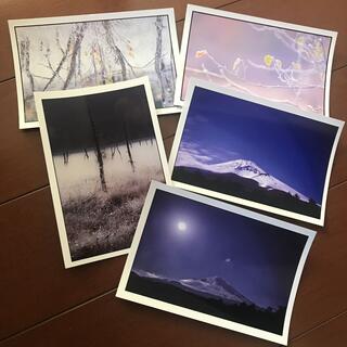 富士山　風景　ポストカード　5枚　冬(写真)