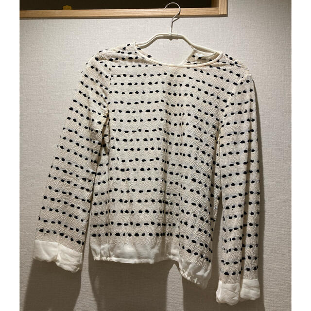 ではなく mina 長袖ブラウス 36 ホワイトの通販 by yusra's shop