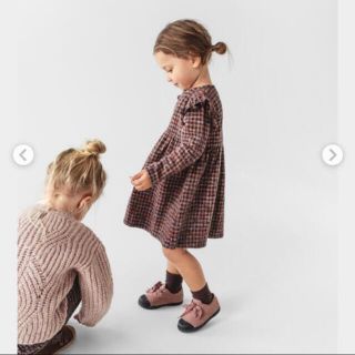 ザラキッズ(ZARA KIDS)のzarababy  プリント柄ソフトファブリックワンピース　110センチ(ワンピース)