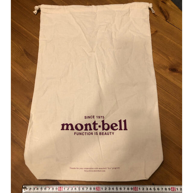 mont bell(モンベル)のmont bell コットン　ショップバッグ大　巾着エコバッグバッグインバッグ レディースのバッグ(ショップ袋)の商品写真