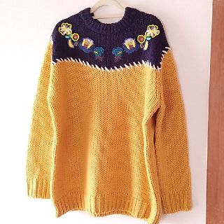 ザラ(ZARA)の【ZARA】ビーズ刺繍ざっくりニット(ニット/セーター)