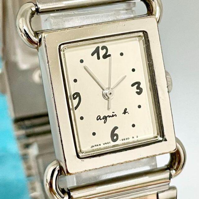 agnes スクエア シルバー 人気 ホワイトの通販 by Haru's shop｜アニエスベーならラクマ b. - 59 アニエスベー時計 レディース腕時計 通販低価