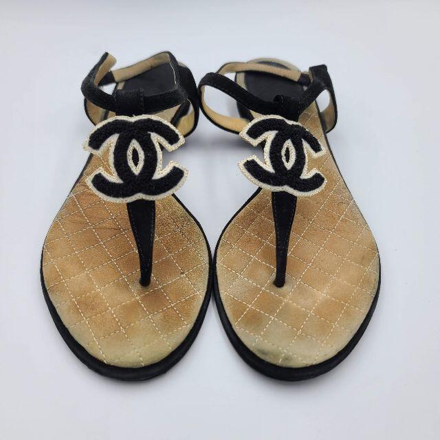 CHANEL - 確実正規品 シャネル サンダル 37Cの通販 by きなこ