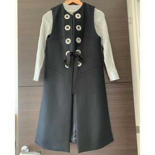 ザラ(ZARA)のZARA ロングジレ新品未使用Sサイズ(ノーカラージャケット)