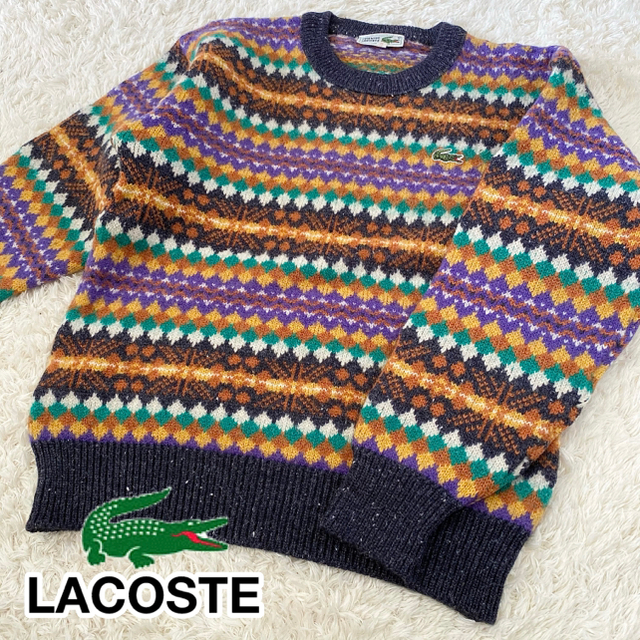 LACOSTE - レア 希少 CHEMISE LACOSTE ラコステ 総柄 ニットの通販 by