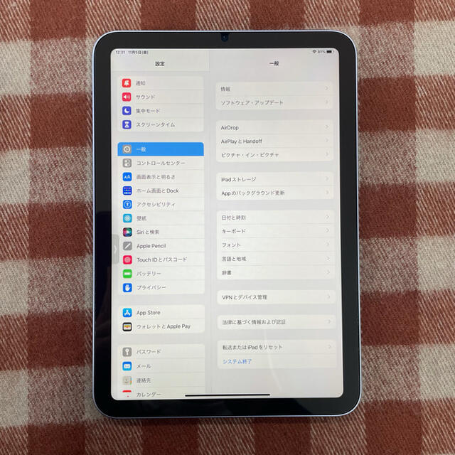 iPad(アイパッド)のアップル iPad mini 第6世代 WiFi 64GB パープル スマホ/家電/カメラのPC/タブレット(タブレット)の商品写真