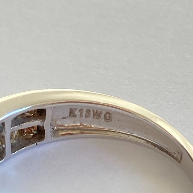 K18WG　ダイヤ　指輪 レディースのアクセサリー(リング(指輪))の商品写真