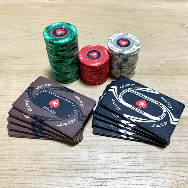 EPT セラミック ポーカーチップ カジノチップ 100枚の通販 by 龍三's