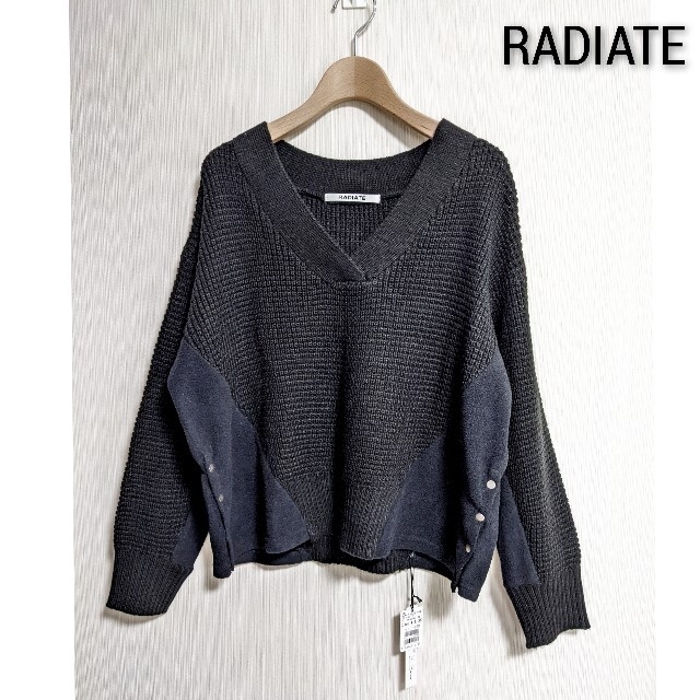 定価14000円 RADIATE サイドスナップボタン異素材 ニット - ニット