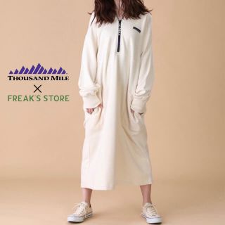 フリークスストア(FREAK'S STORE)のフリークスストア×サウザンドマイル 別注 ハーフジップフードパーカーワンピース(ロングワンピース/マキシワンピース)