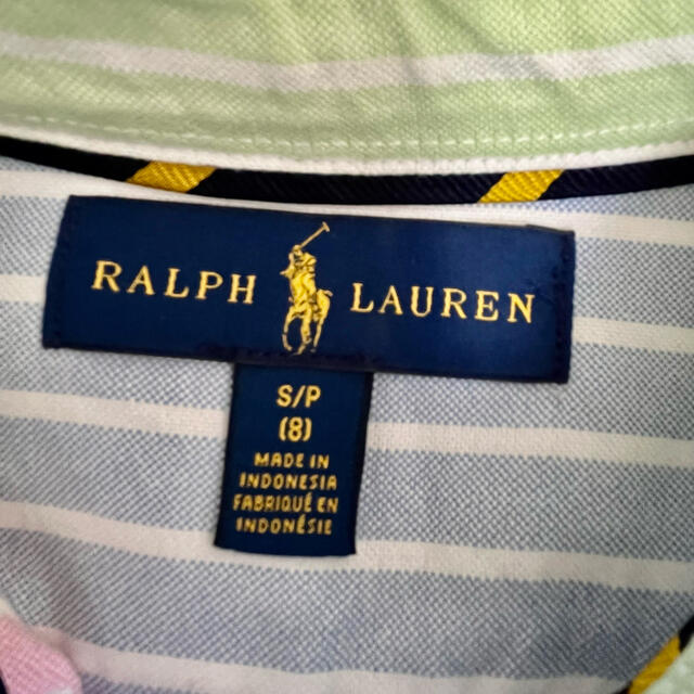 Ralph Lauren(ラルフローレン)のRalph LaurenストライプシャツＳ  8 キッズ/ベビー/マタニティのキッズ服男の子用(90cm~)(ブラウス)の商品写真