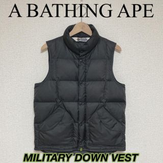 A BATHING APE PERTEX DOWN VEST BLACK