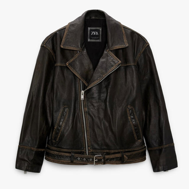 ZARA - 新品 ZARA ヴィンテージレザージャケットの通販 by nimo|ザラ ZARA - 新品 ZARA ヴィンテージレザージャケットの通販 by nimo|ザラ