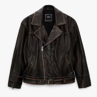 ザラ(ZARA)の新品 ZARA ヴィンテージレザージャケット(レザージャケット)