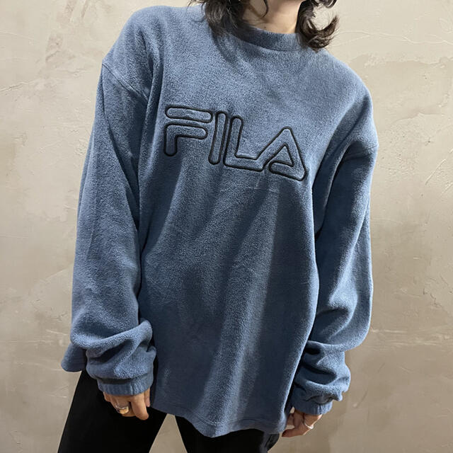 FILA(フィラ)の古着 FILA フィラ クルーネック フリース　スウェット メンズのトップス(スウェット)の商品写真