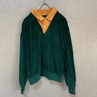 90s ビンテージ　used アメリカ古着　ベロア　古着　アメリカ輸入　アメリカ(スウェット)