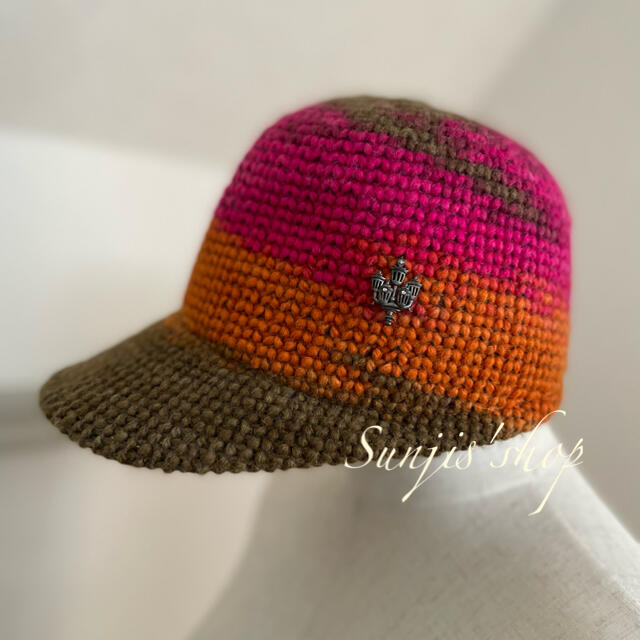 DEUXIEME CLASSE(ドゥーズィエムクラス)の【CA4LA】カシラ brown×orange×pink ニットCAP レディースの帽子(キャップ)の商品写真