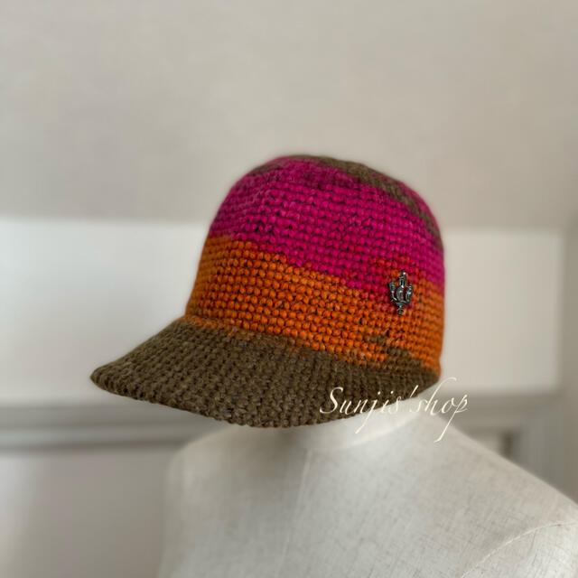 DEUXIEME CLASSE(ドゥーズィエムクラス)の【CA4LA】カシラ brown×orange×pink ニットCAP レディースの帽子(キャップ)の商品写真