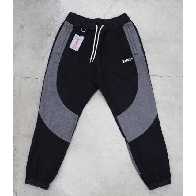注目ブランド SAPEur Denim Track Pants デニム トラック パンツ