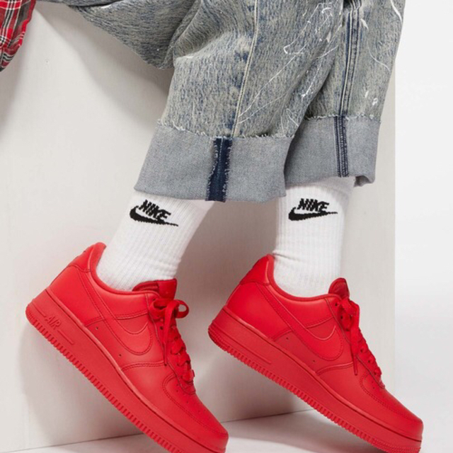 新品タグ付レア ナイキ エア フォース 1 ´07 AIR FORCE 1 赤-