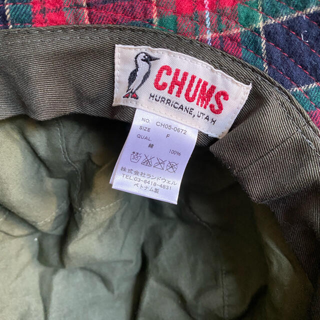 CHUMS(チャムス)の帽子　チャムス　CHUMS アウトドア　チェック　ぼうし　綿　ハット　ハイキング レディースの帽子(ハット)の商品写真