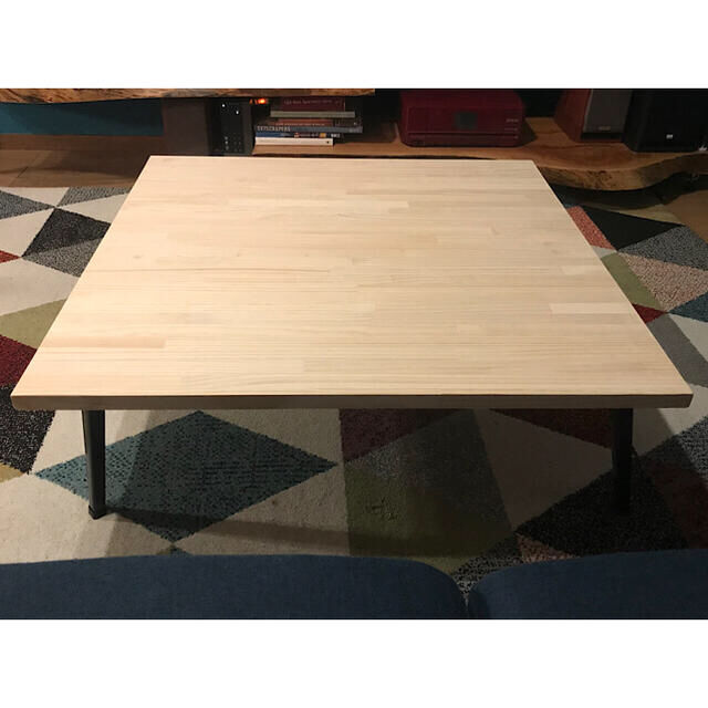 送料無料】 ローテーブル 正方形 90cm パイン ナチュラル 送料無料】 ローテーブル 正方形 90cm パイン ナチュラル
