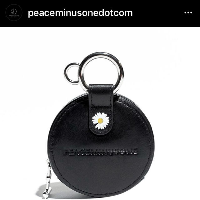 peaceminusone LEATHER POUCH #1 BLACK