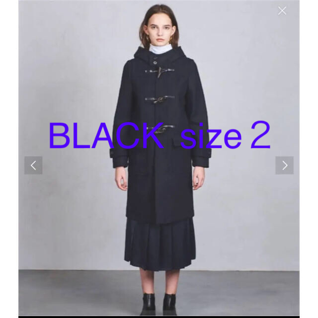 HYKE 定番 ウールロングダッフルコート サイズ2-