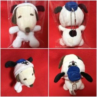 スヌーピー(SNOOPY)のオラフのフード★ブラウンスヌーピーのマスコットボールチェーン高さ13㎝程(ストラップ)