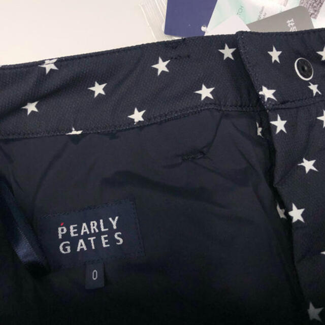 PEARLY GATES(パーリーゲイツ)のパーリーゲイツ スカート 星柄 ネイビー   スポーツ/アウトドアのゴルフ(ウエア)の商品写真