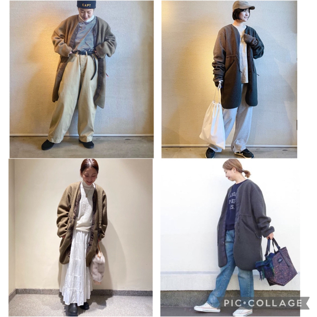 ★りこぴん様専用★WOOLRICH-LIGHT PILE LONG JACKET レディースのジャケット/アウター(ロングコート)の商品写真