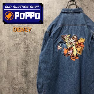 ディズニー(Disney)の【miyu様専用】ディズニー☆くまのプーさんバックビッグキャラ刺繍デニムシャツ(シャツ)