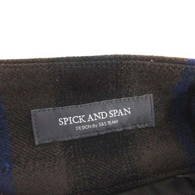 Spick & Span(スピックアンドスパン)のスピック&スパン Spick&Span スカート チェック ロング ウール 茶 レディースのスカート(ロングスカート)の商品写真