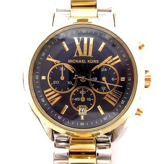マイケルコース(Michael Kors)のマイケルコース 腕時計 MK-5976 クォーツクロノグラフ ネイビーシルバー(腕時計(アナログ))
