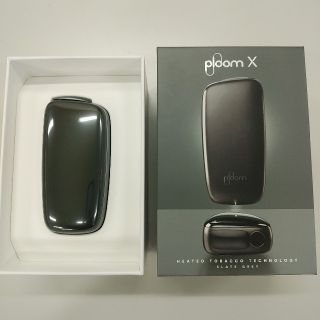 プルームテック(PloomTECH)のプルームx　グレー　プルームテック　デバイス、USBケーブルセット(タバコグッズ)