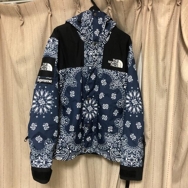 supreme north face mountain parka S navy