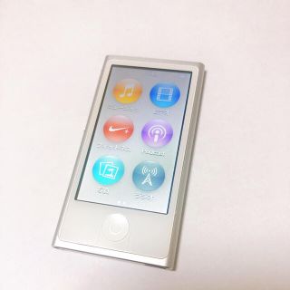 アイポッド(iPod)の美品 iPod nano 第7世代 16GB iPod nano 7世代シルバー(ポータブルプレーヤー)