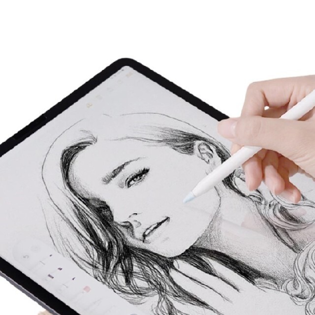 【新品】Apple Pencil ペン先 カバー シリコン製 ホワイト スマホ/家電/カメラのPC/タブレット(その他)の商品写真